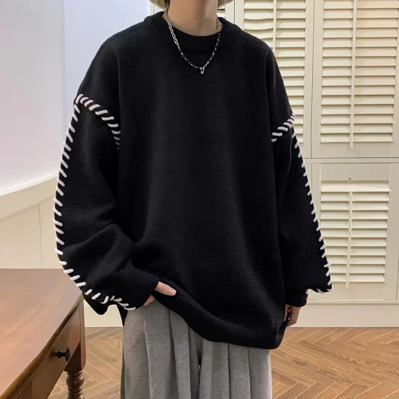 Loose Men's Knitted Sweater Jaet Big Size 300 Pou Lazy American Sle Autumn Winter Faion Brand Vyejing Baseball Collar
Loose Men's Knitted Sweater Jaet Big Size 300 Pou Lazy American Sle Autumn Winter Faion Brand Vyejing Baseball Collar