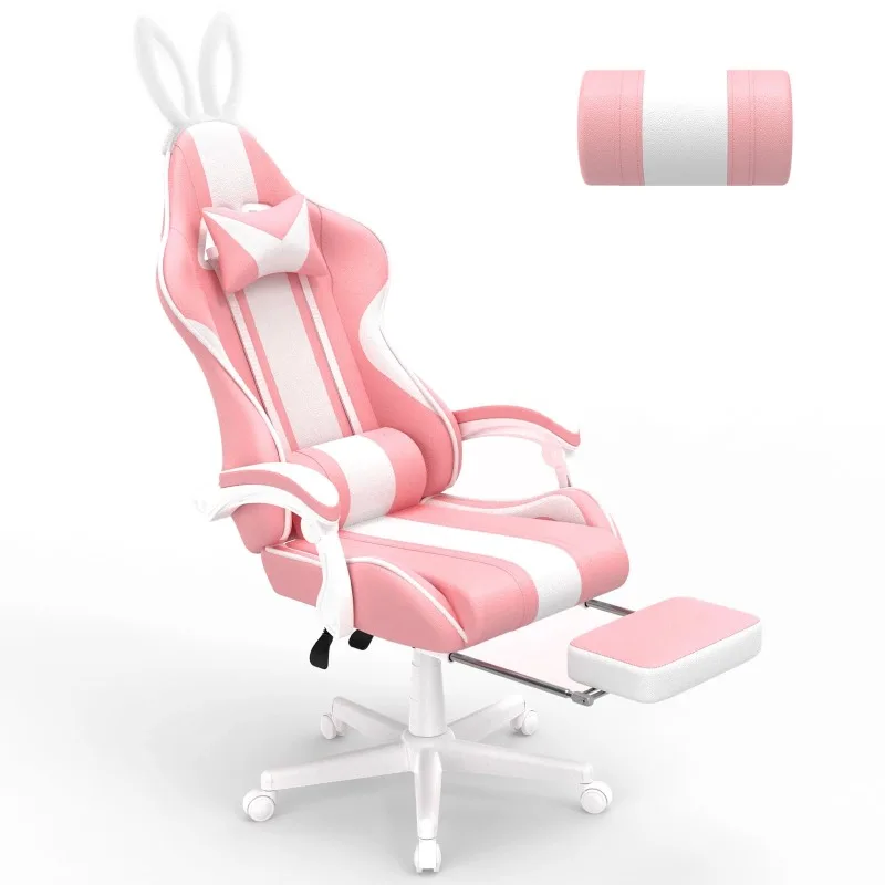 Pink Gaming Chair with Footrest High Back Ergonomic Office Gamer Chair with Massage and Headrest Lumbar Support Swivel Co
Pink Gaming Chair with Footrest High Back Ergonomic Office Gamer Chair with Massage and Headrest Lumbar Support Swivel Co