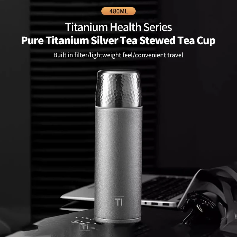 480ml Double Layer Pure Titanium Cup Vacuum Insulation Antibacterial fresh-keeping Thermal Water Bottle
480ml Double Layer Pure Titanium Cup Vacuum Insulation Antibacterial fresh-keeping Thermal Water Bottle