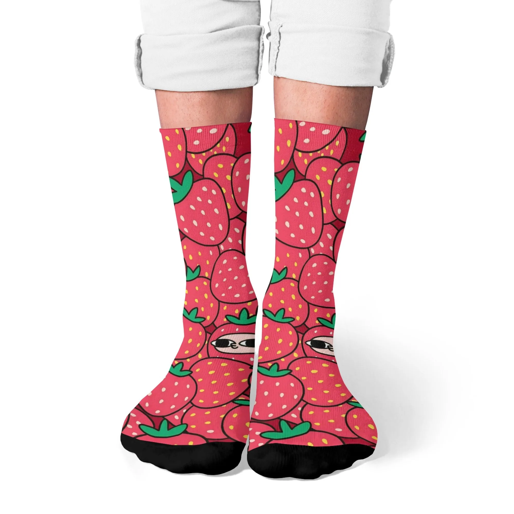 Retro Fruit Style Men's Crew Socks Vintage Strawberry Print Soft Comfortable Socks for Casual Daily Street Wear & Daily Looks
Retro Fruit Style Men's Crew Socks Vintage Strawberry Print Soft Comfortable Socks for Casual Daily Street Wear & Daily Looks