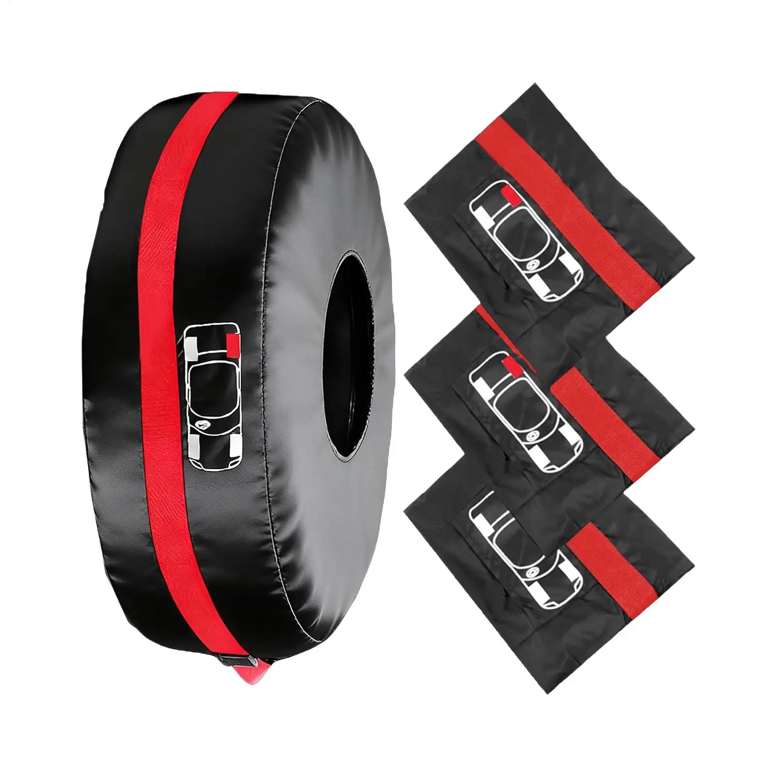 Trailer Tire Cover 4 Pieces Spare Wheel Storage Bag With Handle Heavy Duty Tire Cover For Camping Overlanding Garage Road Trip
Trailer Tire Cover 4 Pieces Spare Wheel Storage Bag With Handle Heavy Duty Tire Cover For Camping Overlanding Garage Road Trip