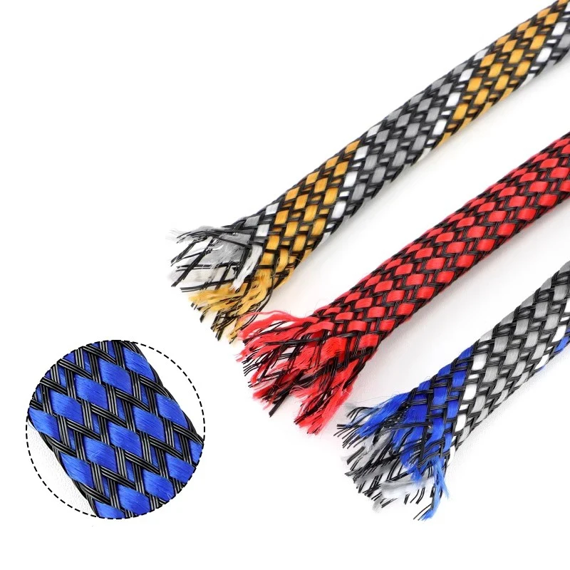PP Cotton PET Yarn Braided Expandable Sleeve Soft Insulated Wire Harness Wrap Cable Protection Sheath 4mm 8mm 12mm 5M 10M
PP Cotton PET Yarn Braided Expandable Sleeve Soft Insulated Wire Harness Wrap Cable Protection Sheath 4mm 8mm 12mm 5M 10M