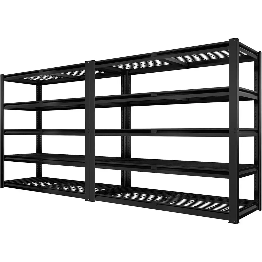 5-ярусный регулируемый металлический стеллаж для гаража, кладовки или склада, черный, 48Ш x 24Г x 72В дюймов
5-ярусный регулируемый металлический стеллаж для гаража, кладовки или склада, черный, 48Ш x 24Г x 72В дюймов