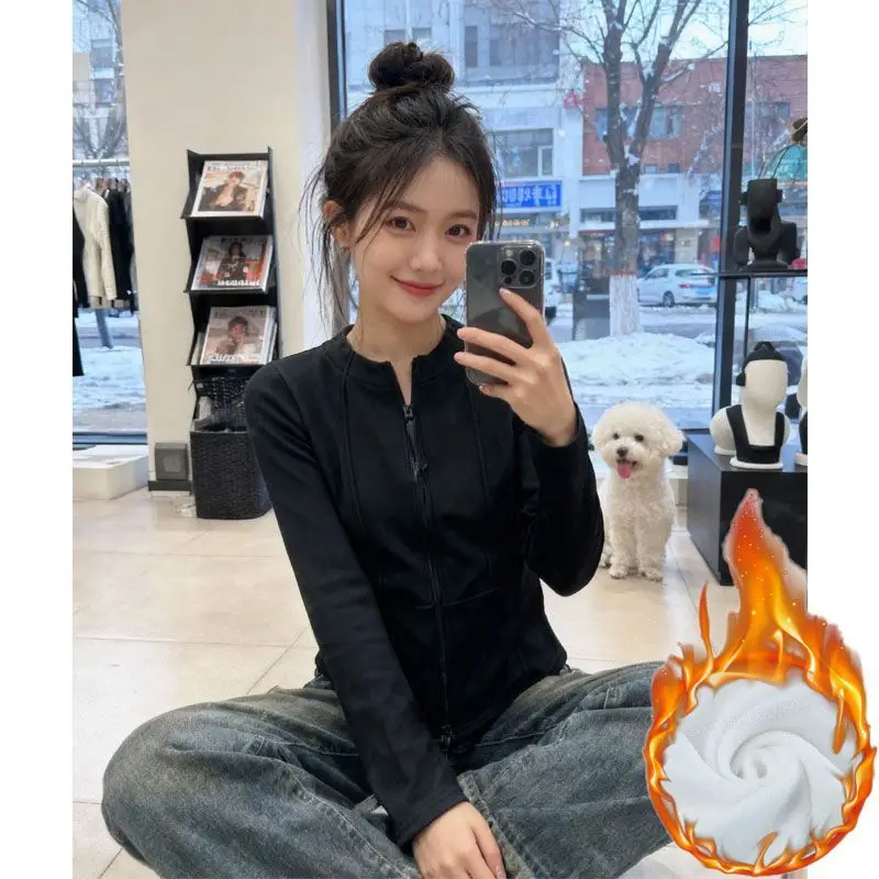 Women's ey Fce Lined Zipper Warm ort Coat Slim Fit mat Sle Autumn Winter New Arrival Faion Outerwear
Women's ey Fce Lined Zipper Warm ort Coat Slim Fit mat Sle Autumn Winter New Arrival Faion Outerwear