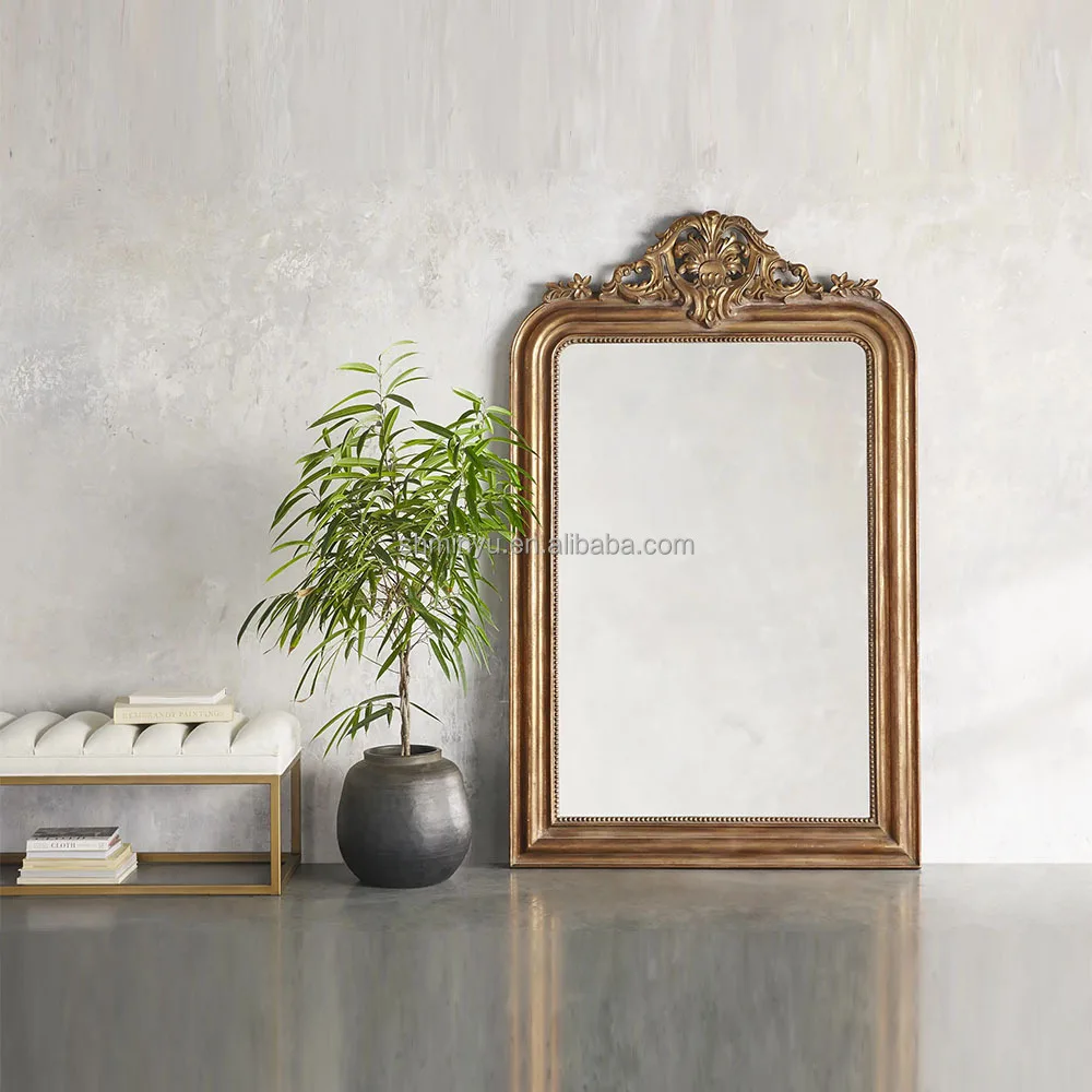 New Full-Length Floor Standing Arched Bedroom Living Room Mirror in Warm Aged Gold Wood Frame
New Full-Length Floor Standing Arched Bedroom Living Room Mirror in Warm Aged Gold Wood Frame