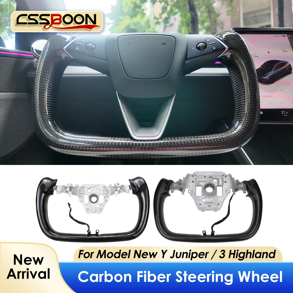 For Tesla Model Y Juniper 2025 Carbon Fiber Yoke Handle Heating Yoke Steering Wheel Custom Alcantara Nappa Car Accessories
For Tesla Model Y Juniper 2025 Carbon Fiber Yoke Handle Heating Yoke Steering Wheel Custom Alcantara Nappa Car Accessories