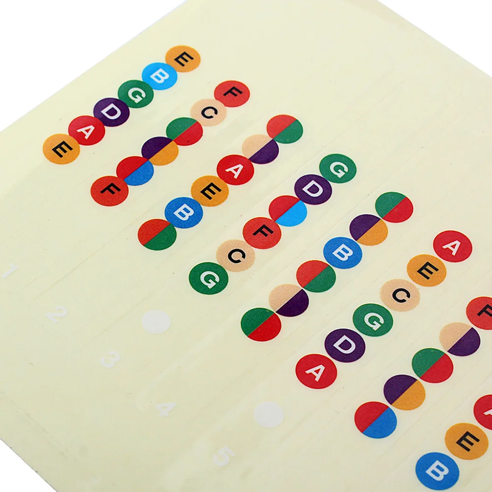 Guitar Chord Sticker Fretboard Map For 6-String Acoustic Electric Guitar Oil Proof Water Resistant Wear Resistant Easy