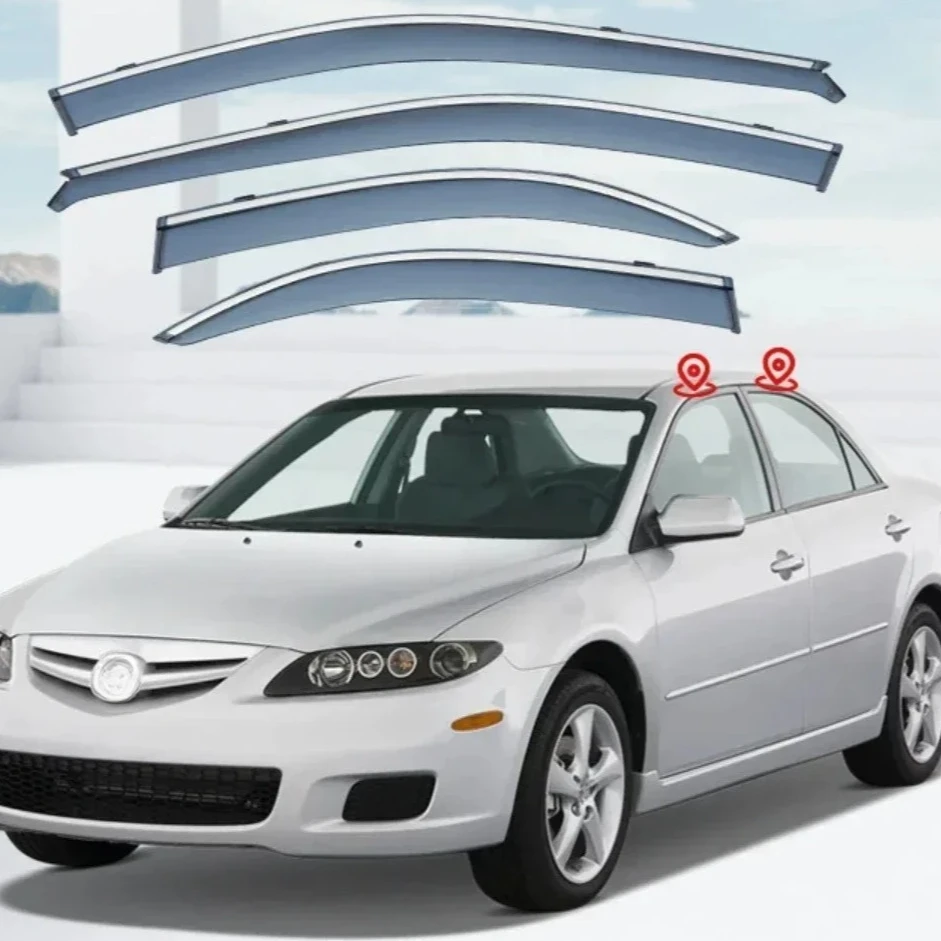 Chrome Strips Rain Guards for MAZDA 6 GG1 2003-2007 Wind Deflectors Rain Guards Door Visor Vent Window Visor
Chrome Strips Rain Guards for MAZDA 6 GG1 2003-2007 Wind Deflectors Rain Guards Door Visor Vent Window Visor