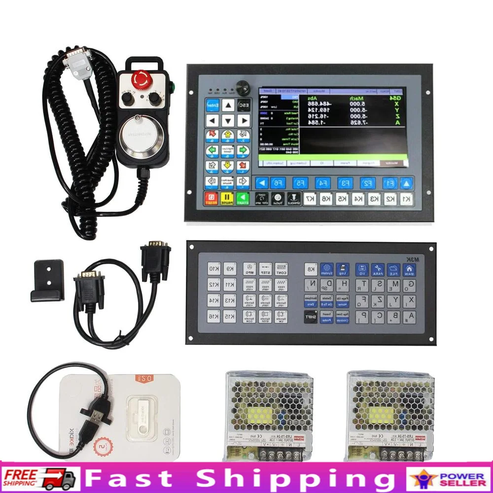 4 Axis CNC Controller 1000KHz DDCS Expert Motion System Offline Standalone Servo/Stepper Motor Drive Control 2x 75W 24V DC Power
4 Axis CNC Controller 1000KHz DDCS Expert Motion System Offline Standalone Servo/Stepper Motor Drive Control 2x 75W 24V DC Power