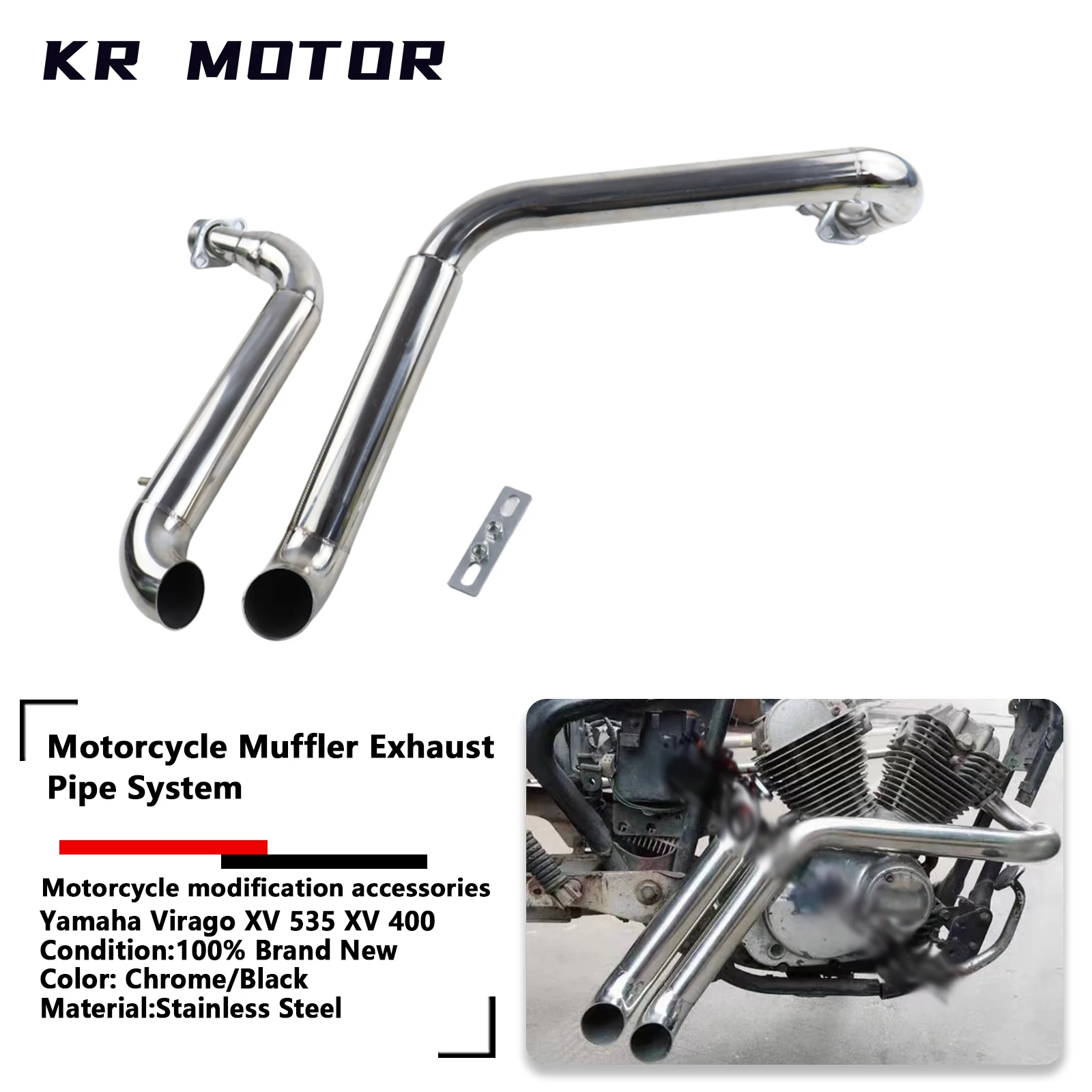 Motorcycle Handmade Exhaust Pipes Full Muffler Exhaust System 45°Exhaust OutletFits Fit For Yamaha Virago XV535 XV400 XV535/400
Motorcycle Handmade Exhaust Pipes Full Muffler Exhaust System 45°Exhaust OutletFits Fit For Yamaha Virago XV535 XV400 XV535/400