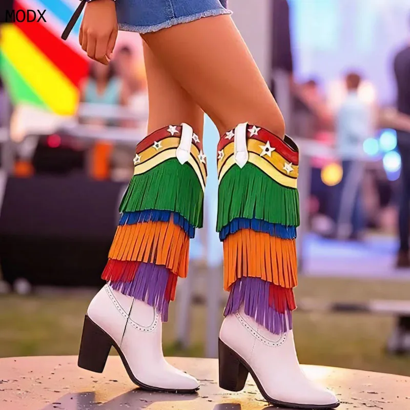 Большой размер 44, женские ковбойские сапоги в этническом стиле в стиле вестерн, сапоги до колена на среднем каблуке с кисточками и бахромой, женская зимняя обувь 44
Большой размер 44, женские ковбойские сапоги в этническом стиле в стиле вестерн, сапоги до колена на среднем каблуке с кисточками и бахромой, женская зимняя обувь 44