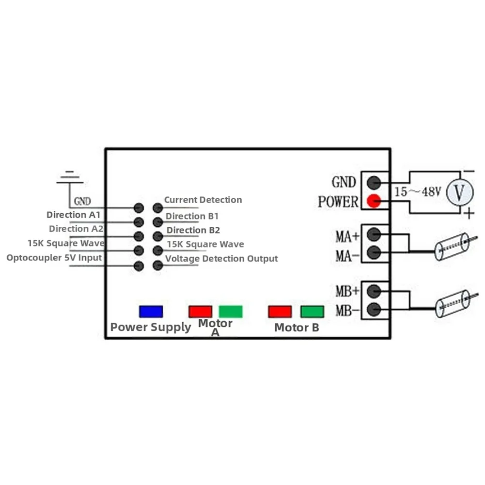 100A Dual H Bridge DC Motor Driver Module With Optocoupler Isolation 12V 48V For Robotics Vehicle Competition Control System
100A Dual H Bridge DC Motor Driver Module With Optocoupler Isolation 12V 48V For Robotics Vehicle Competition Control System