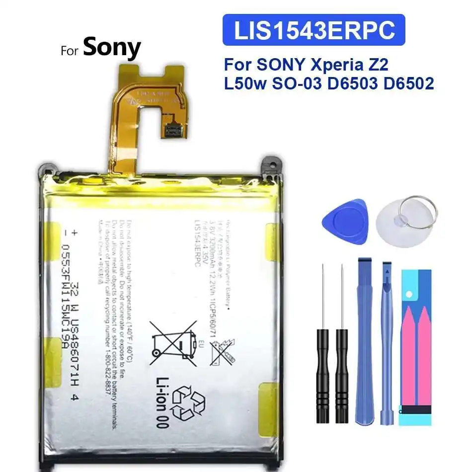 Стабильный долговечный аккумулятор для мобильного телефона Sony Xperia Z2 L50 L50w Sirius SO-03 D6503 D6502 3200 мАч LIS1543ERPC
Стабильный долговечный аккумулятор для мобильного телефона Sony Xperia Z2 L50 L50w Sirius SO-03 D6503 D6502 3200 мАч LIS1543ERPC