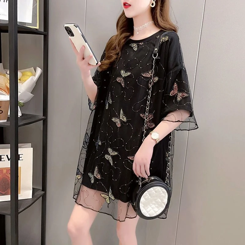 Women Clothes Fashion Elegant Simplicity Patchwork Short Sleeve T-Shirt Women's Summer Casual Loose All-match Temperament Tops
Women Clothes Fashion Elegant Simplicity Patchwork Short Sleeve T-Shirt Women's Summer Casual Loose All-match Temperament Tops