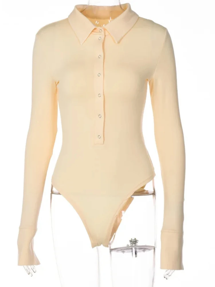 European and American spring and summer sexy half button solid color slim fit long sleeved jumpsuit temperament women's
European and American spring and summer sexy half button solid color slim fit long sleeved jumpsuit temperament women's