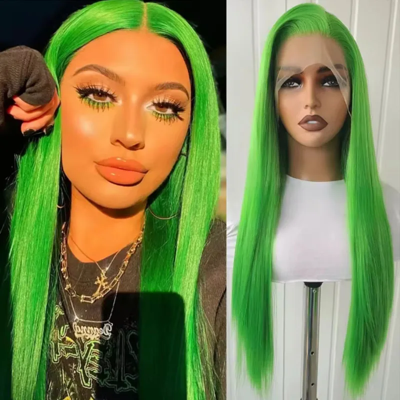 Green Wig Straight Synthetic Lace Front Wig Long Green Hair Wig Glueless Wigs Ready to Wear Green Lace Frontal Wigs for Women
Green Wig Straight Synthetic Lace Front Wig Long Green Hair Wig Glueless Wigs Ready to Wear Green Lace Frontal Wigs for Women