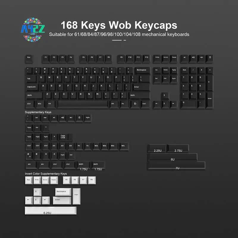 A42Z-168-Key Big Set Dual Color Key Caps High Content PBT Wear Keycaps Set Cap For Wooting Mechanical Keyboard
A42Z-168-Key Big Set Dual Color Key Caps High Content PBT Wear Keycaps Set Cap For Wooting Mechanical Keyboard