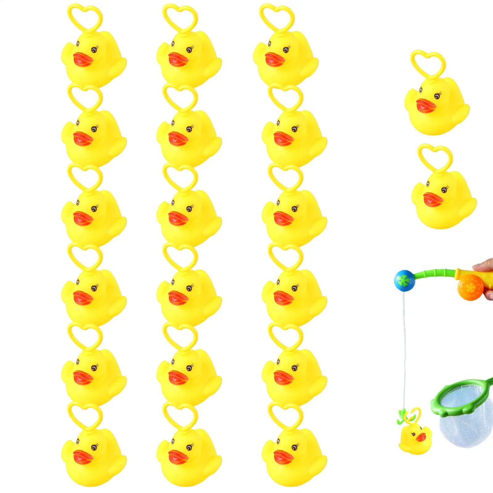 20 Pieces Duck Bath Toys for Kids Children's Duck Fishing Toy Fun Carnival Game for Children Baby Boys Girls Sensory Development
20 Pieces Duck Bath Toys for Kids Children's Duck Fishing Toy Fun Carnival Game for Children Baby Boys Girls Sensory Development