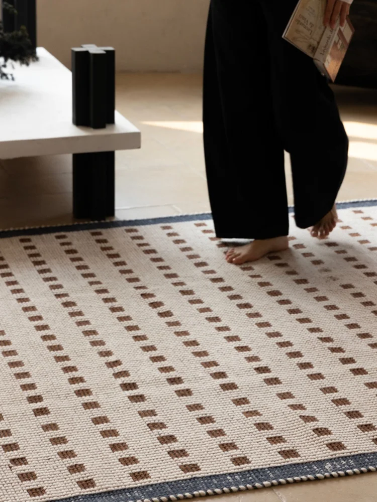 Handmade Woolen Carpet Double Sided Use Living Room Storage Easy Southeast Asian Style Rectangular Geometry Pattern Rinoart
Handmade Woolen Carpet Double Sided Use Living Room Storage Easy Southeast Asian Style Rectangular Geometry Pattern Rinoart
