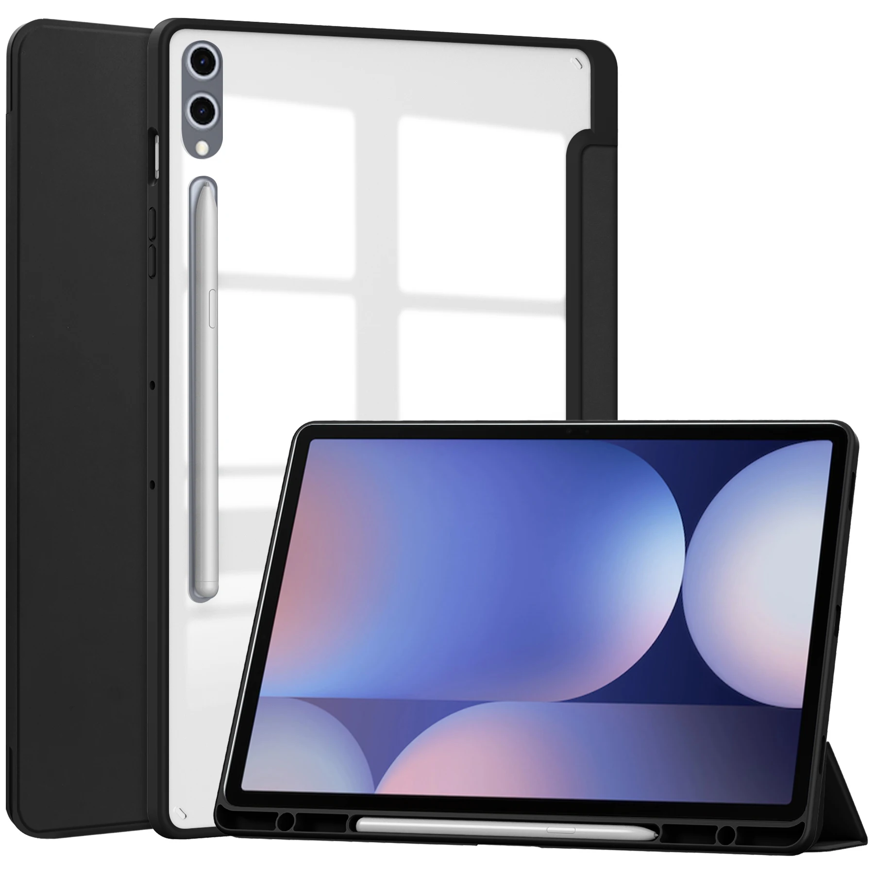 Tablets case For Samsung Tab S10 Plus SM-X820 Transparent Back Leather Case With Pen Location
Tablets case For Samsung Tab S10 Plus SM-X820 Transparent Back Leather Case With Pen Location
