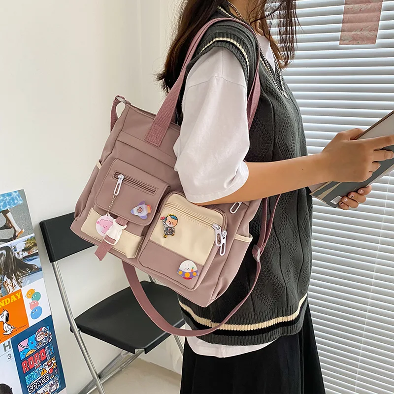 Водонепроницаемые холщовые женские сумки, мессенджер, нейлоновая женская сумка-тоут, дамские сумочки на плечо из ткани «Оксфорд» через плечо для девушек 
Водонепроницаемые холщовые женские сумки, мессенджер, нейлоновая женская сумка-тоут, дамские сумочки на плечо из ткани «Оксфорд» через плечо для девушек