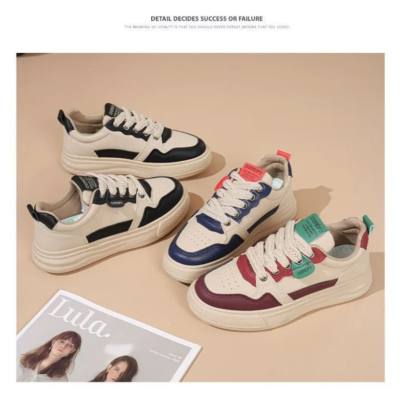 2026 Women Leather Casual Sneakers Retro Style Thick Sole Non-slip Running Shoes Lace-Up Trendy Streetwear Sports Footwear
2026 Women Leather Casual Sneakers Retro Style Thick Sole Non-slip Running Shoes Lace-Up Trendy Streetwear Sports Footwear