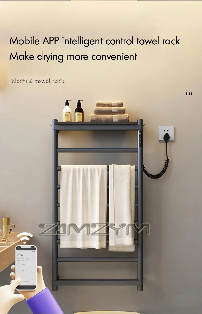 Electric Towel Rack Stainless Steel Temperature &Time Control Smart Heated Towel Rail Towel Warmer No hole-free For Sterilizatio
Electric Towel Rack Stainless Steel Temperature &Time Control Smart Heated Towel Rail Towel Warmer No hole-free For Sterilizatio