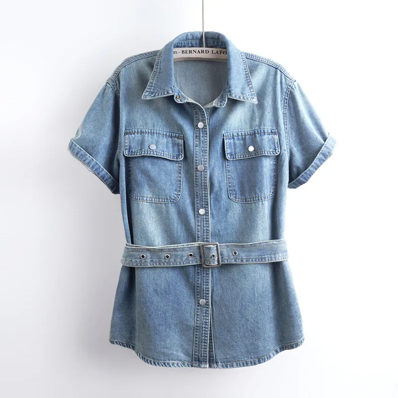Summer New Women Mid-Length Thin Light Blue Denim Jacket With Sashes Lapel Single-Breasted Short Sleeve Jeans Jacket Coat Female
Summer New Women Mid-Length Thin Light Blue Denim Jacket With Sashes Lapel Single-Breasted Short Sleeve Jeans Jacket Coat Female