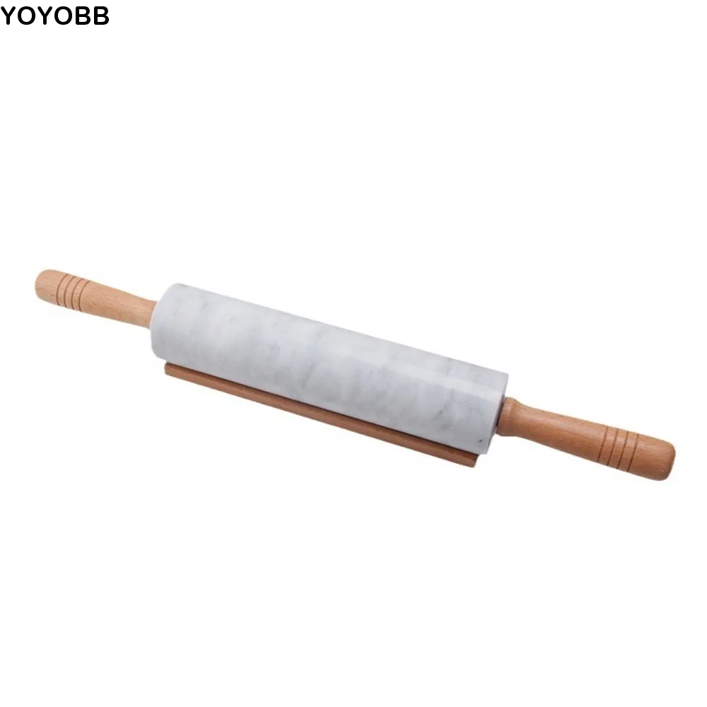 Wooden Handle Marble Rolling Pin Smooth Surface Nonstick Dough Roller with Storage Base Rolled-out Dough Stick Pasta
Wooden Handle Marble Rolling Pin Smooth Surface Nonstick Dough Roller with Storage Base Rolled-out Dough Stick Pasta