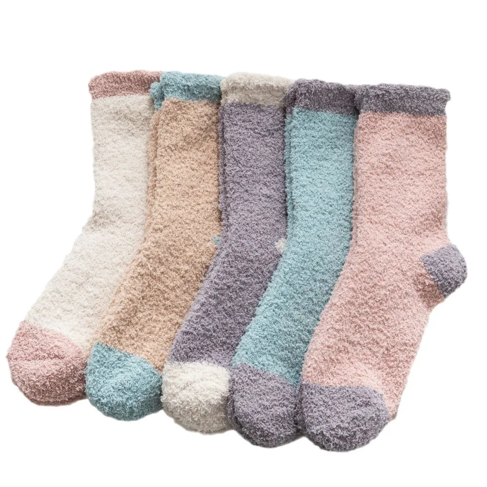 5Pairs Thickened Coral Fleece Socks Patchwork Sleeping Floor Plush Socks Hosiery Simple Warm Boat Socks Women For Female Men
5Pairs Thickened Coral Fleece Socks Patchwork Sleeping Floor Plush Socks Hosiery Simple Warm Boat Socks Women For Female Men