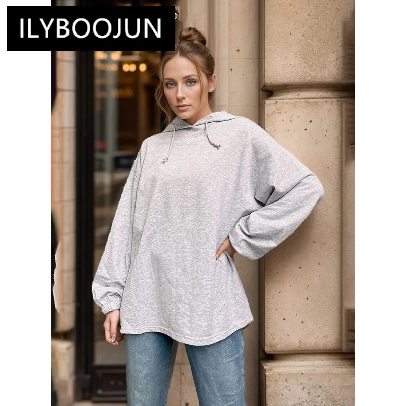 Однотонный Свободный свитшот ILYBOOJUN для женщин с воротником с капюшоном и длинным рукавом однотонные минималистичные толстовки Женская Осенняя одежда Новинка
Однотонный Свободный свитшот ILYBOOJUN для женщин с воротником с капюшоном и длинным рукавом однотонные минималистичные толстовки Женская Осенняя одежда Новинка