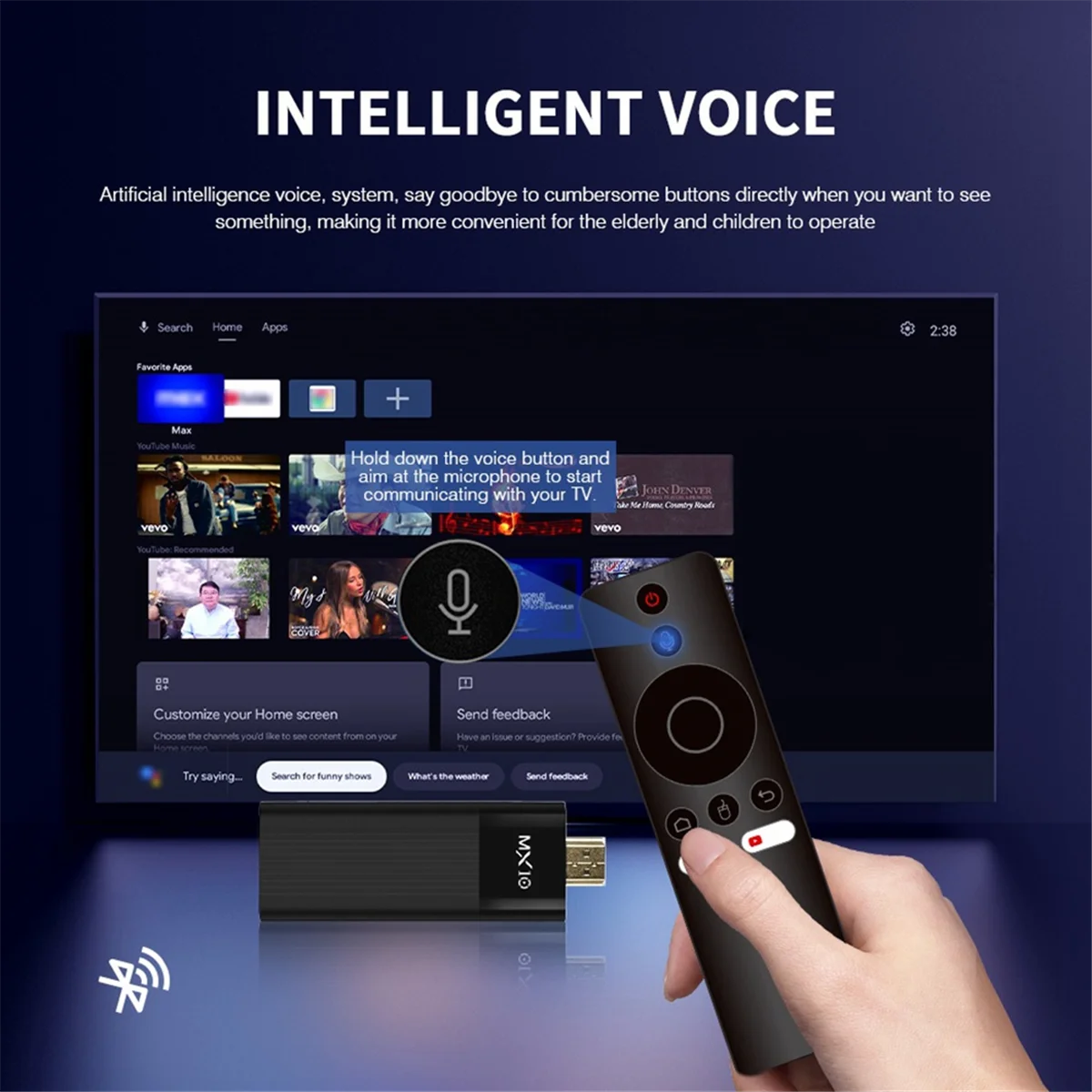 NEW!! MX10-F3 Android 13 TV Box 2.4G/5G Dual Wifi Allwinner H313 Set Top Box TV Stick 2G+16G 4K
NEW!! MX10-F3 Android 13 TV Box 2.4G/5G Dual Wifi Allwinner H313 Set Top Box TV Stick 2G+16G 4K