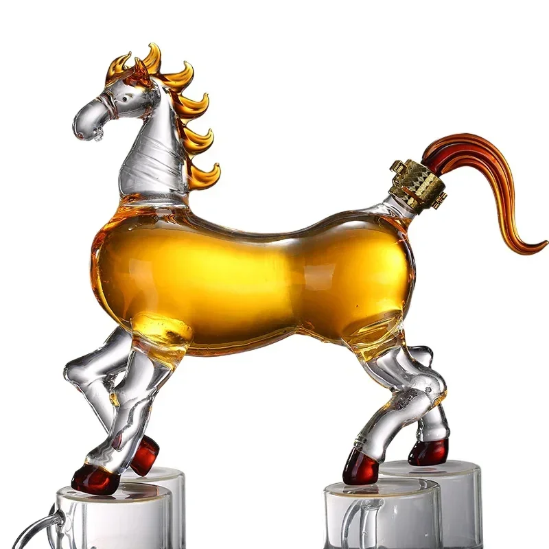 Horse-shaped wine bottle transparent empty wine bottle, creative glass sparkling wine bottle
Horse-shaped wine bottle transparent empty wine bottle, creative glass sparkling wine bottle