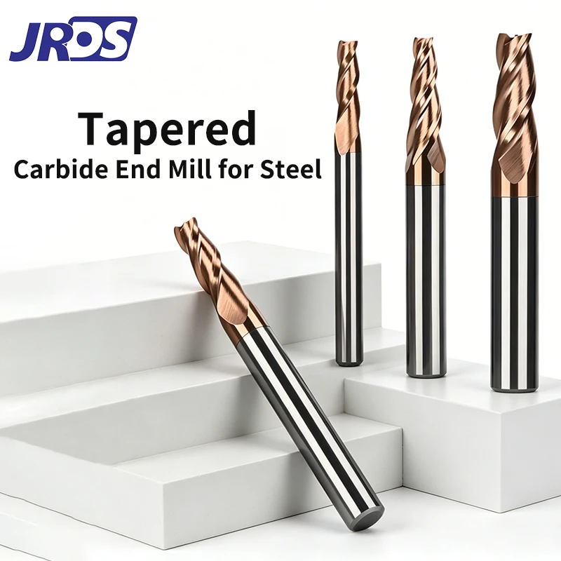 JRDS Carbide Taper End Mill Angular CNC Machning Cutter Metal Router Bit 0.5 1 1.5 2 3 8 10 15 Degree 1-6 8 12 16 Shank HRC55
JRDS Carbide Taper End Mill Angular CNC Machning Cutter Metal Router Bit 0.5 1 1.5 2 3 8 10 15 Degree 1-6 8 12 16 Shank HRC55