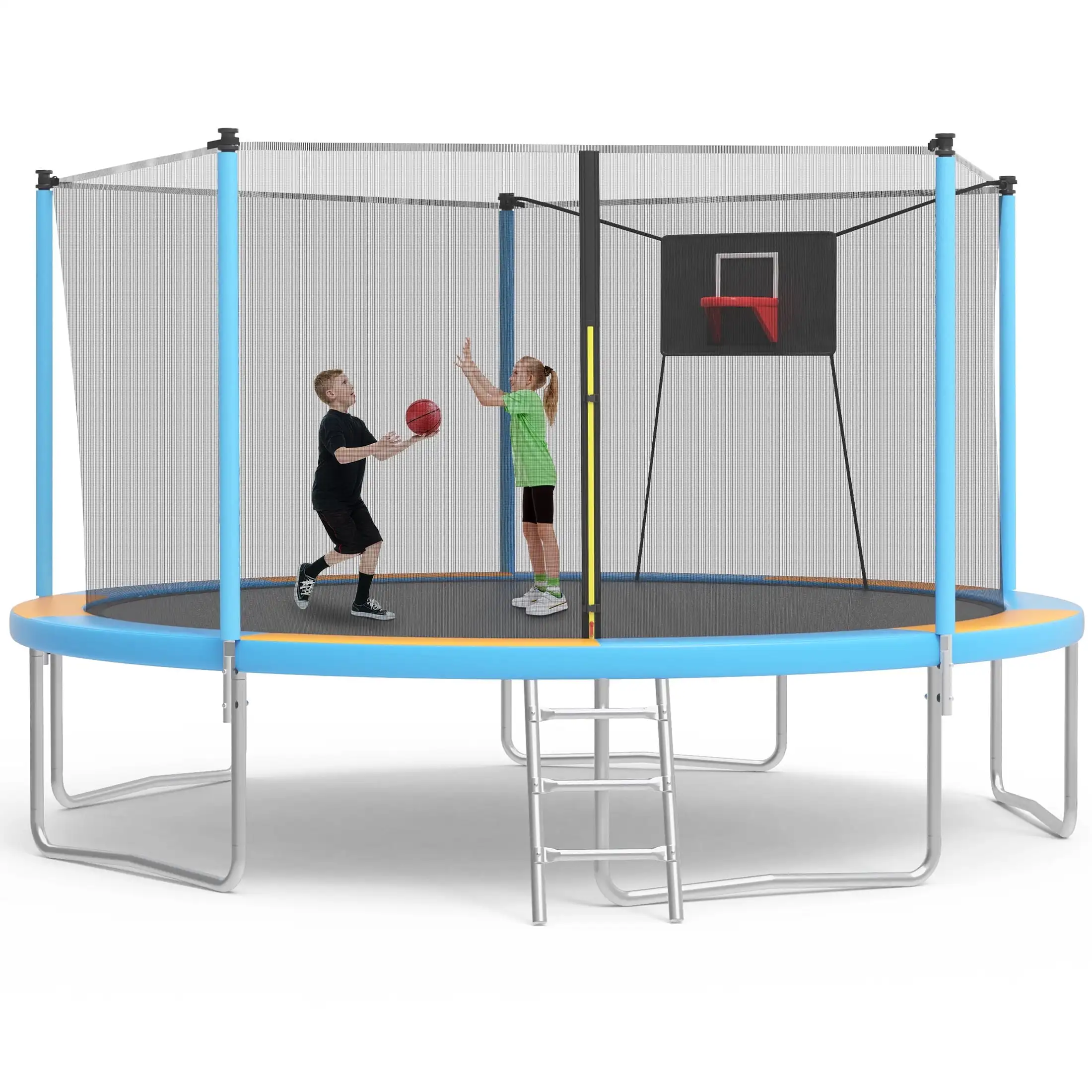 14ft Trampoline for Kids, Outdoor Trampoline with Net, Heavy Duty Trampoline with No-gap Design, Backyard Trampolines for Adult
14ft Trampoline for Kids, Outdoor Trampoline with Net, Heavy Duty Trampoline with No-gap Design, Backyard Trampolines for Adult