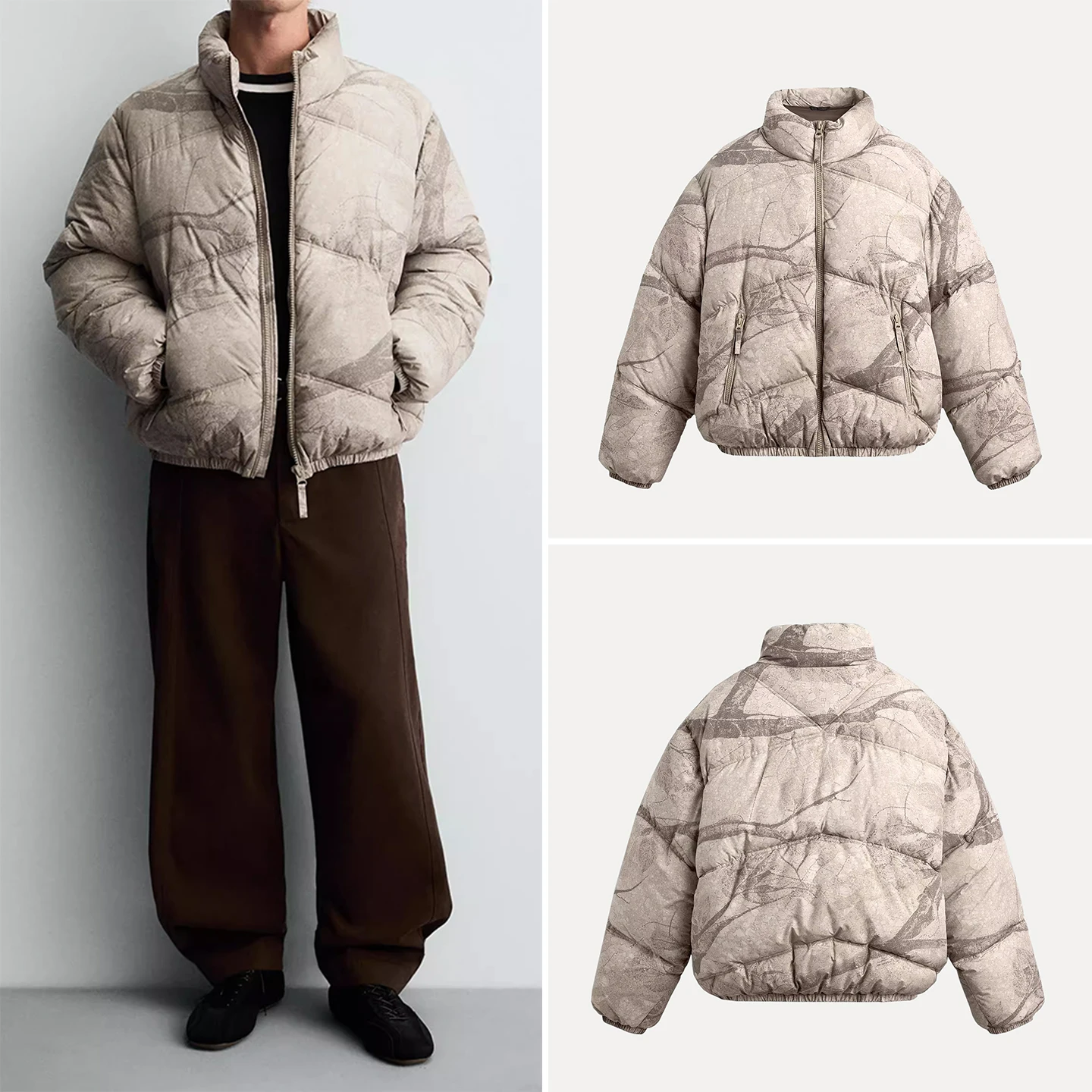 New 2025 Autumn Men's Cotton Jaet Collar Printed Stand up Coat Loose Fit Long Sve Casual Faionable Pure Color
New 2025 Autumn Men's Cotton Jaet Collar Printed Stand up Coat Loose Fit Long Sve Casual Faionable Pure Color