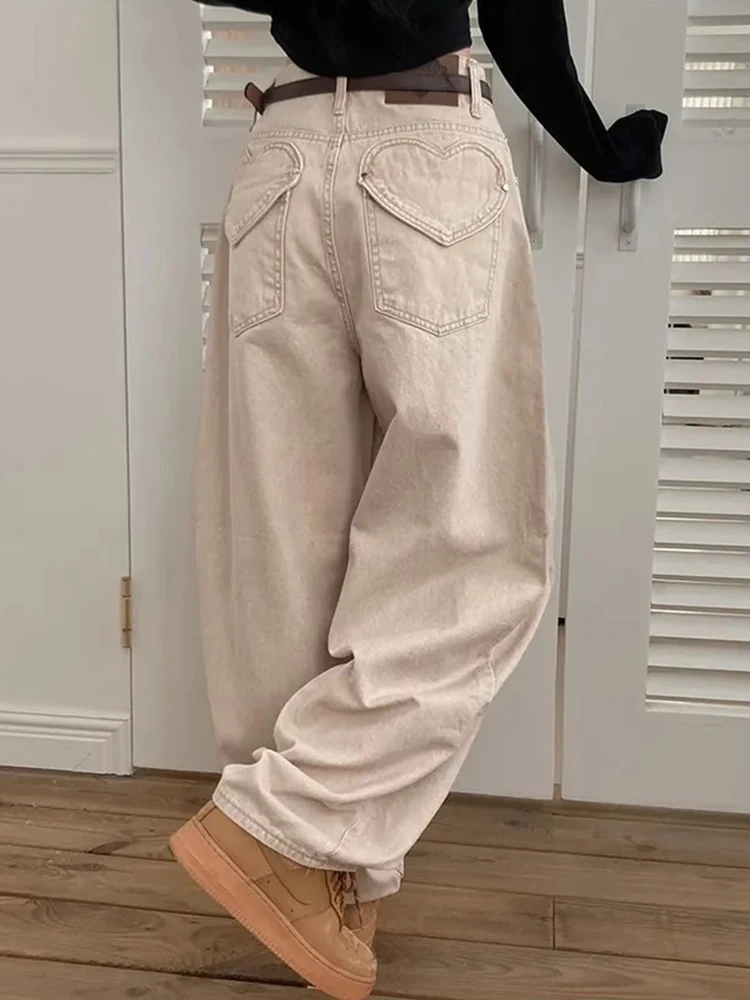 High Waist Wide Leg Jeans Women's Spring New Sle Casual Love Heart ket Design Versatile Personali Long Pants
High Waist Wide Leg Jeans Women's Spring New Sle Casual Love Heart ket Design Versatile Personali Long Pants