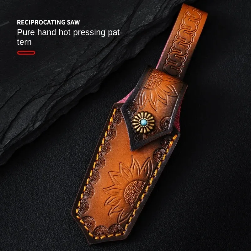 High Quality Brown Leather Sheath Sunflower Pattern Folding Knife Sheath Everyday Carry Pocket Pocket Knife Sheath
High Quality Brown Leather Sheath Sunflower Pattern Folding Knife Sheath Everyday Carry Pocket Pocket Knife Sheath