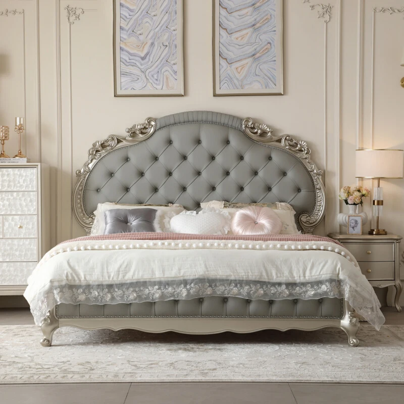 European Luxury Girls Bed Design Castle King Size Bedroom Sleeping Bed Frame Headboards Storage Camas De Casal Hotel Furniture
European Luxury Girls Bed Design Castle King Size Bedroom Sleeping Bed Frame Headboards Storage Camas De Casal Hotel Furniture