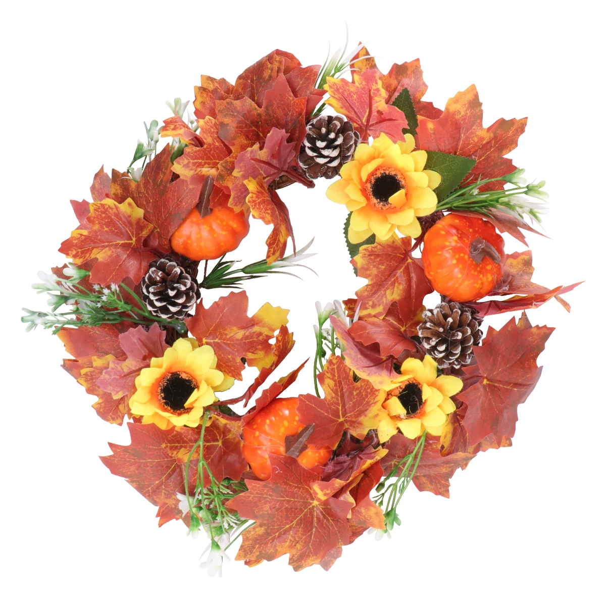 1pc Sunflower Imitation Wreath Halloween Wreath Autumn Maple Leaf Pumpkin Garland Orange 30Cm Christmas Thanksgiving Decorative
1pc Sunflower Imitation Wreath Halloween Wreath Autumn Maple Leaf Pumpkin Garland Orange 30Cm Christmas Thanksgiving Decorative