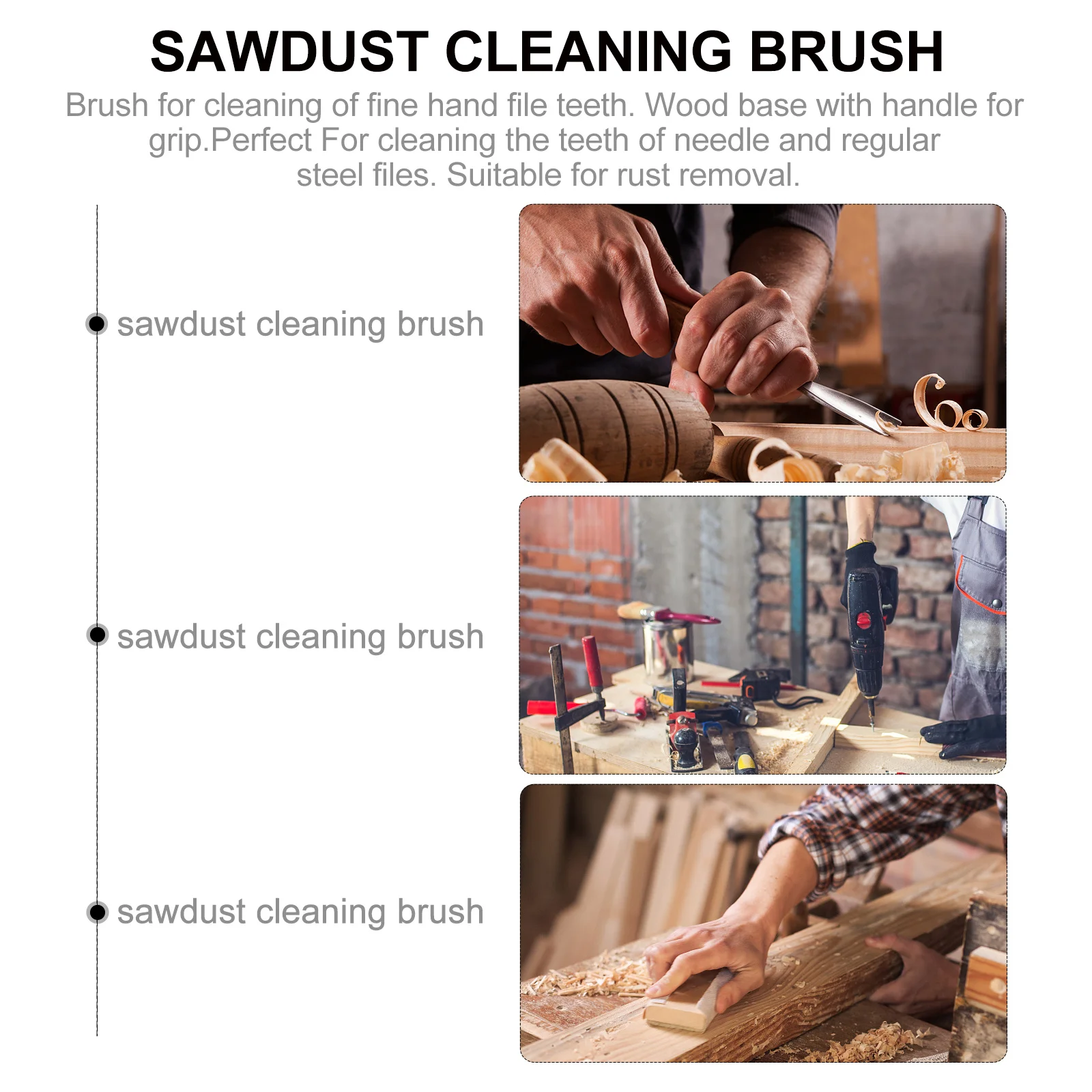 2 pcs File Cleaning Brush Copper Wire Brush For Rust Removal Wooden Handle Multifunction Hand Tool File Cleaning Supplies
2 pcs File Cleaning Brush Copper Wire Brush For Rust Removal Wooden Handle Multifunction Hand Tool File Cleaning Supplies