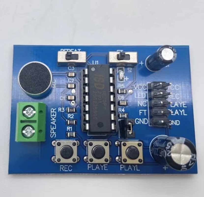 ISD1820 Call recording and playback module Recording board recording and playback module Voice module
ISD1820 Call recording and playback module Recording board recording and playback module Voice module