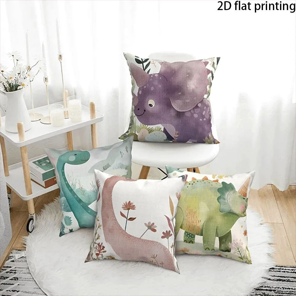 Cute Cartoon Dinosaur Pillowcase 2D Flat Printed Peach Skin Cushion Cover Kawaii Dino Throw Pillow Case for Room Nursery Decor
Cute Cartoon Dinosaur Pillowcase 2D Flat Printed Peach Skin Cushion Cover Kawaii Dino Throw Pillow Case for Room Nursery Decor
