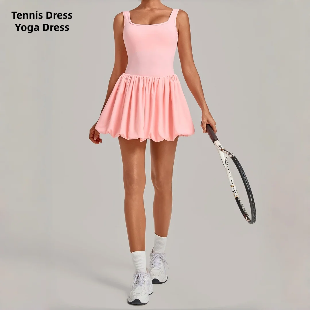 Tennis Dress Tight Backless Fake Two-piece Anti Glare Golf Tennis Badminton Pleated Fluffy One-piece Running Fitness Yoga Dress
Tennis Dress Tight Backless Fake Two-piece Anti Glare Golf Tennis Badminton Pleated Fluffy One-piece Running Fitness Yoga Dress