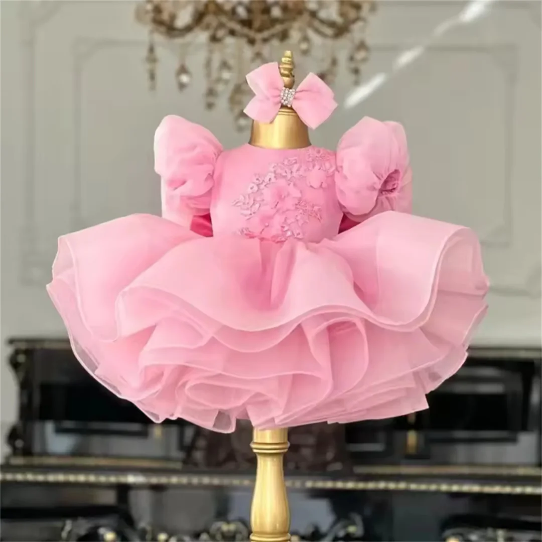 Customized Pink Flower Girl Dress For Wedding Appliques Knee Lnegth Lovely Toddler Birthday Gift Photo Shoot School Party Gown
Customized Pink Flower Girl Dress For Wedding Appliques Knee Lnegth Lovely Toddler Birthday Gift Photo Shoot School Party Gown
