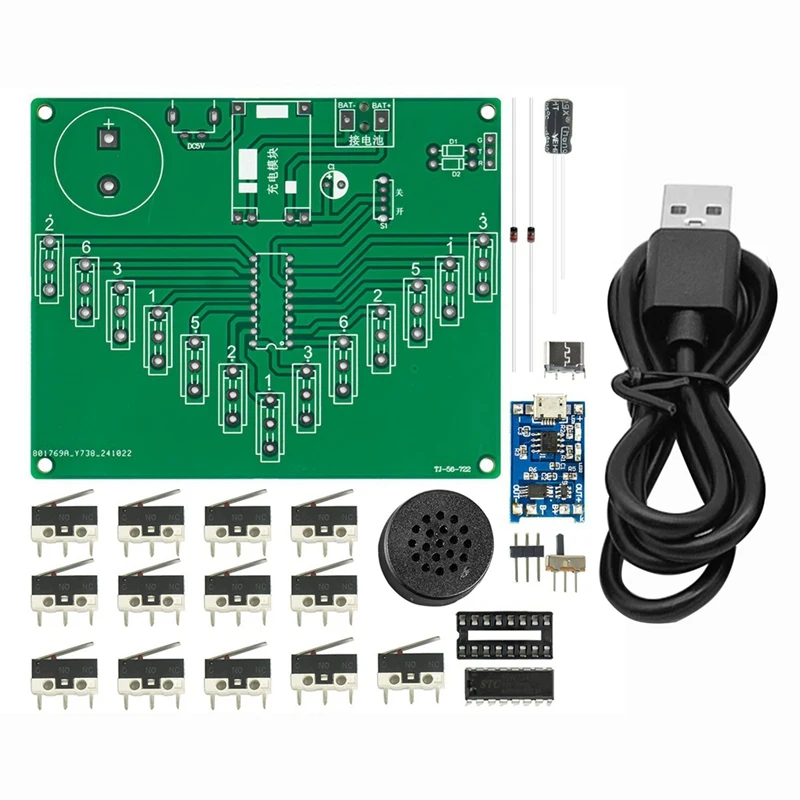 Electronic Kalimba DIY Kit Parts Pentatonic Scale Instruments Welding Exercises Interesting Circuit Board Parts Kit
Electronic Kalimba DIY Kit Parts Pentatonic Scale Instruments Welding Exercises Interesting Circuit Board Parts Kit