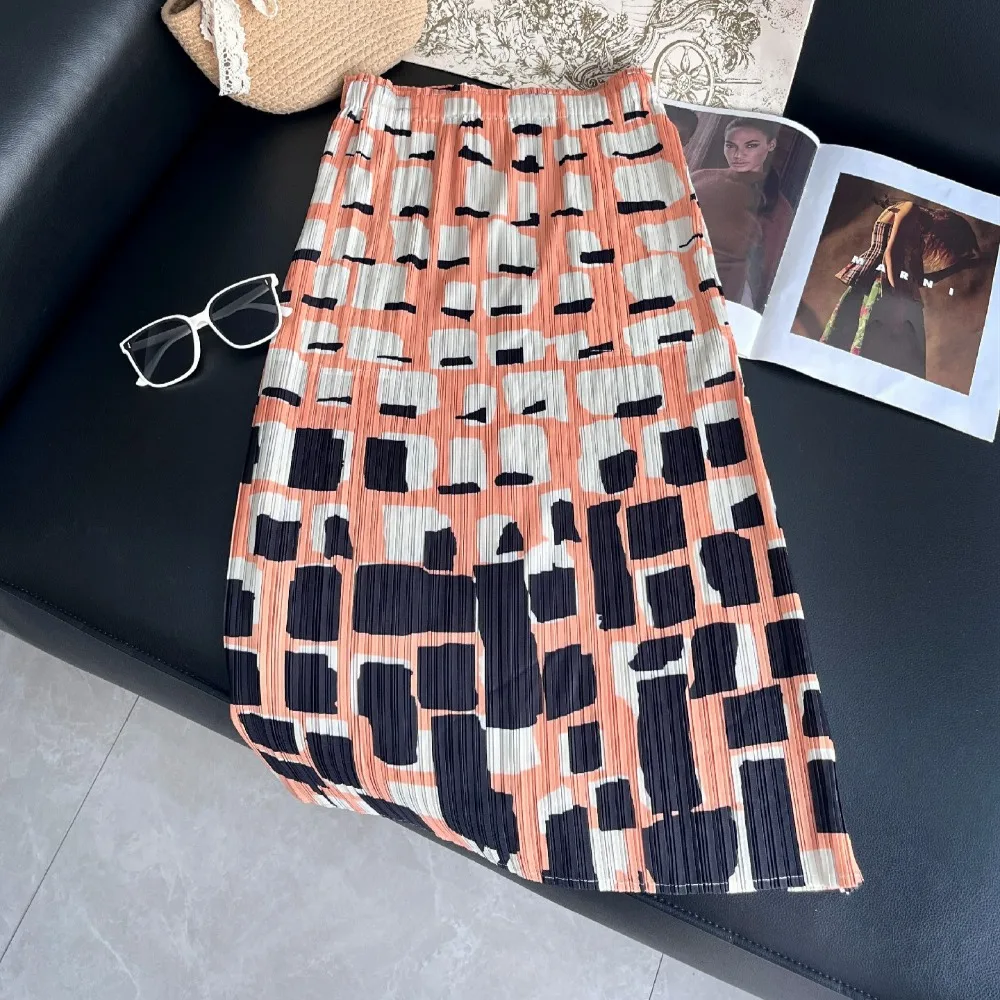 Pleated Printed Elastic Waist Stretch Commuter Elegant Half Skirt Women's Fashion Casual Comfortable Versatile Temperament Skirt
Pleated Printed Elastic Waist Stretch Commuter Elegant Half Skirt Women's Fashion Casual Comfortable Versatile Temperament Skirt