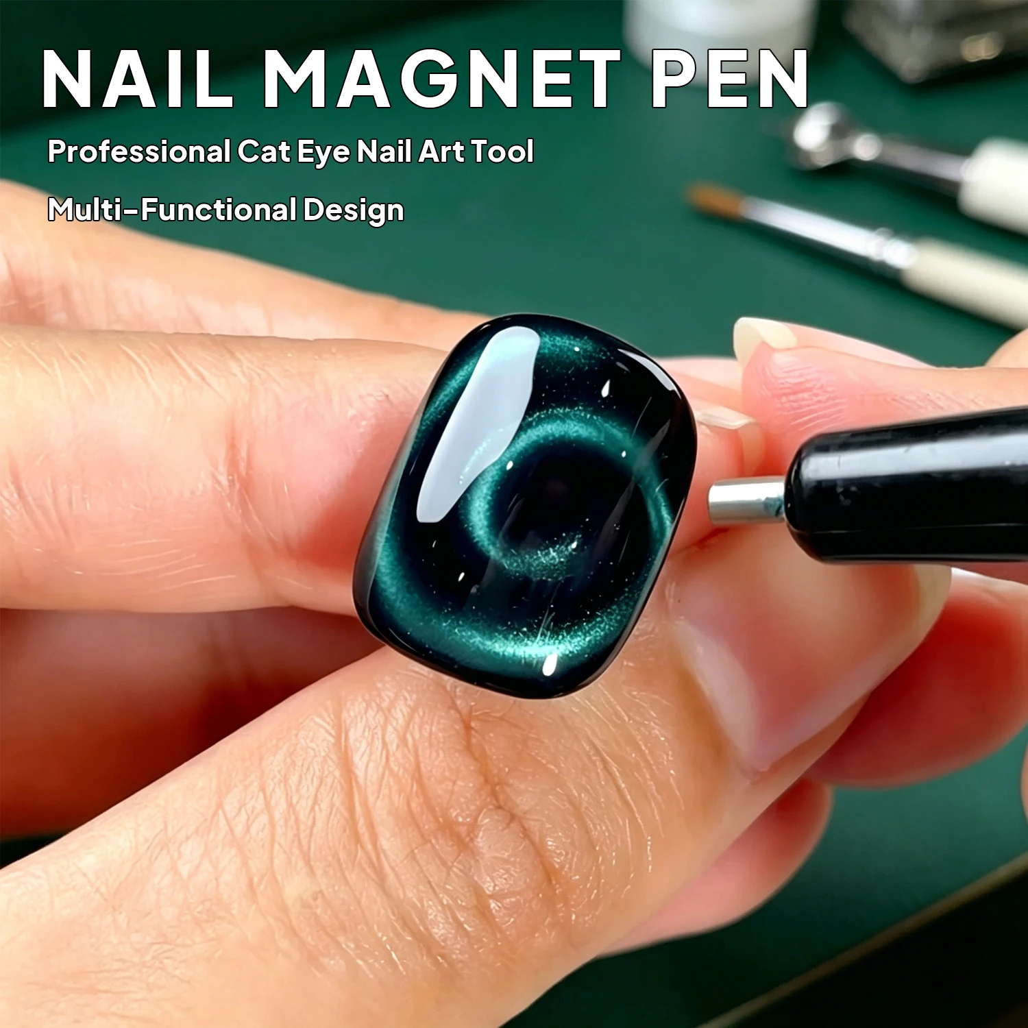 Nailpop Pro Cat Eye Magnet Pen Single Head Strong Magnetic Tool for UV LED Gel Polish Create Vortex Moon Effect Easy Use 1pc
Nailpop Pro Cat Eye Magnet Pen Single Head Strong Magnetic Tool for UV LED Gel Polish Create Vortex Moon Effect Easy Use 1pc