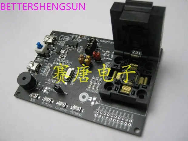 Программатор для тестирования STM32F103CX, тестовый адаптер-гнездо STM32F103C8T6 LQFP48, 48-контактный
Программатор для тестирования STM32F103CX, тестовый адаптер-гнездо STM32F103C8T6 LQFP48, 48-контактный