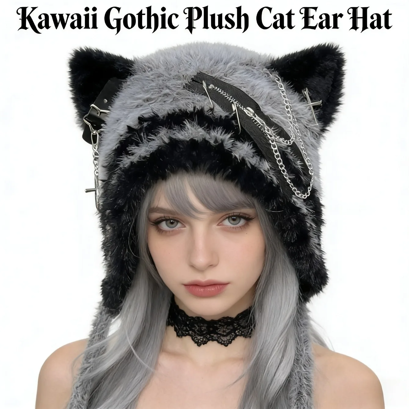 Темный стиль, вязаная шапка с медведем, украшение в виде звезды, дизайн на молнии, милая шапочка, стильный аксессуар
Темный стиль, вязаная шапка с медведем, украшение в виде звезды, дизайн на молнии, милая шапочка, стильный аксессуар